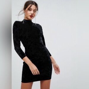 Elegant Black Velvet Dress